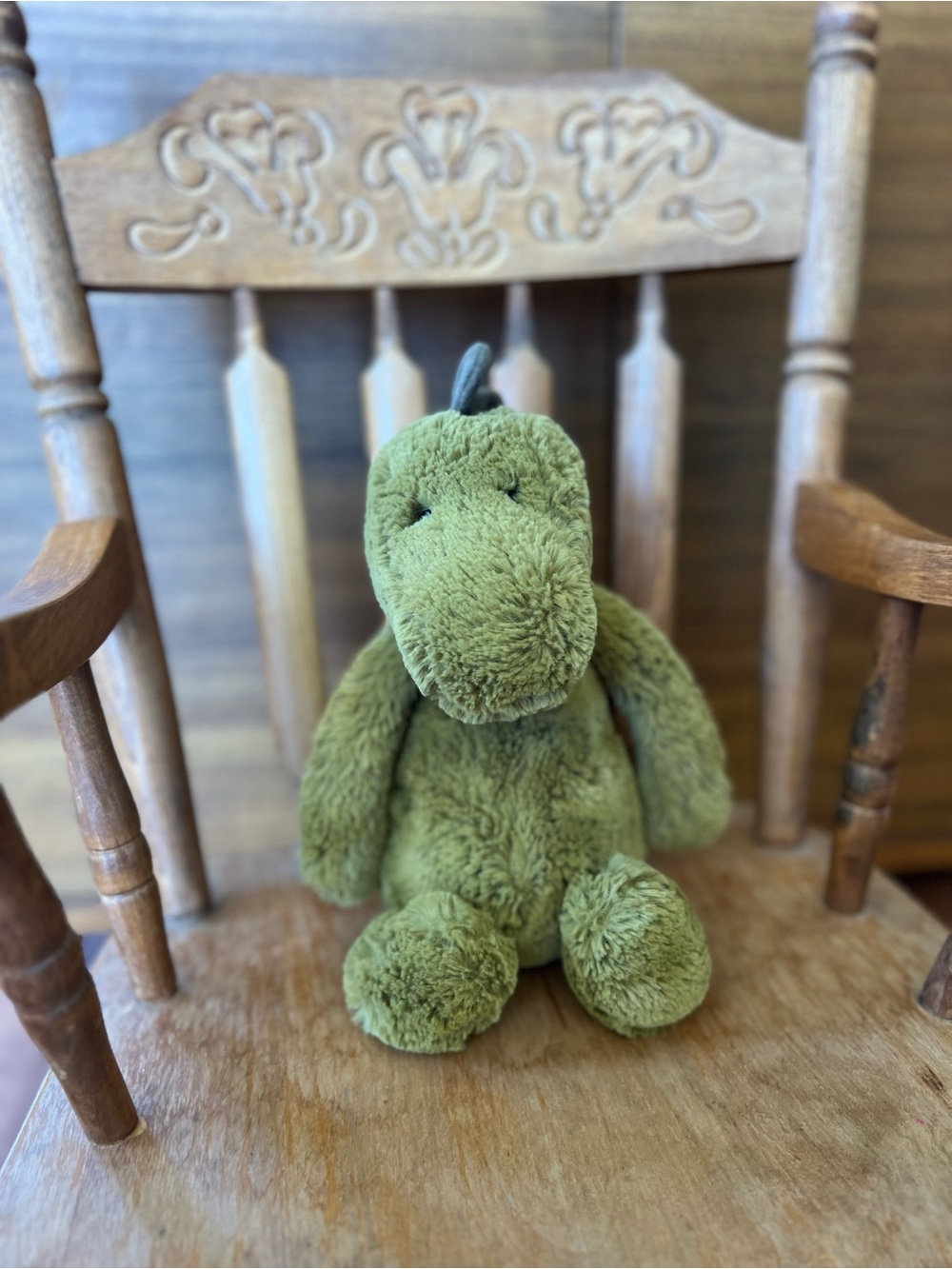 Jellycat Olive Green Plush Dinosaur